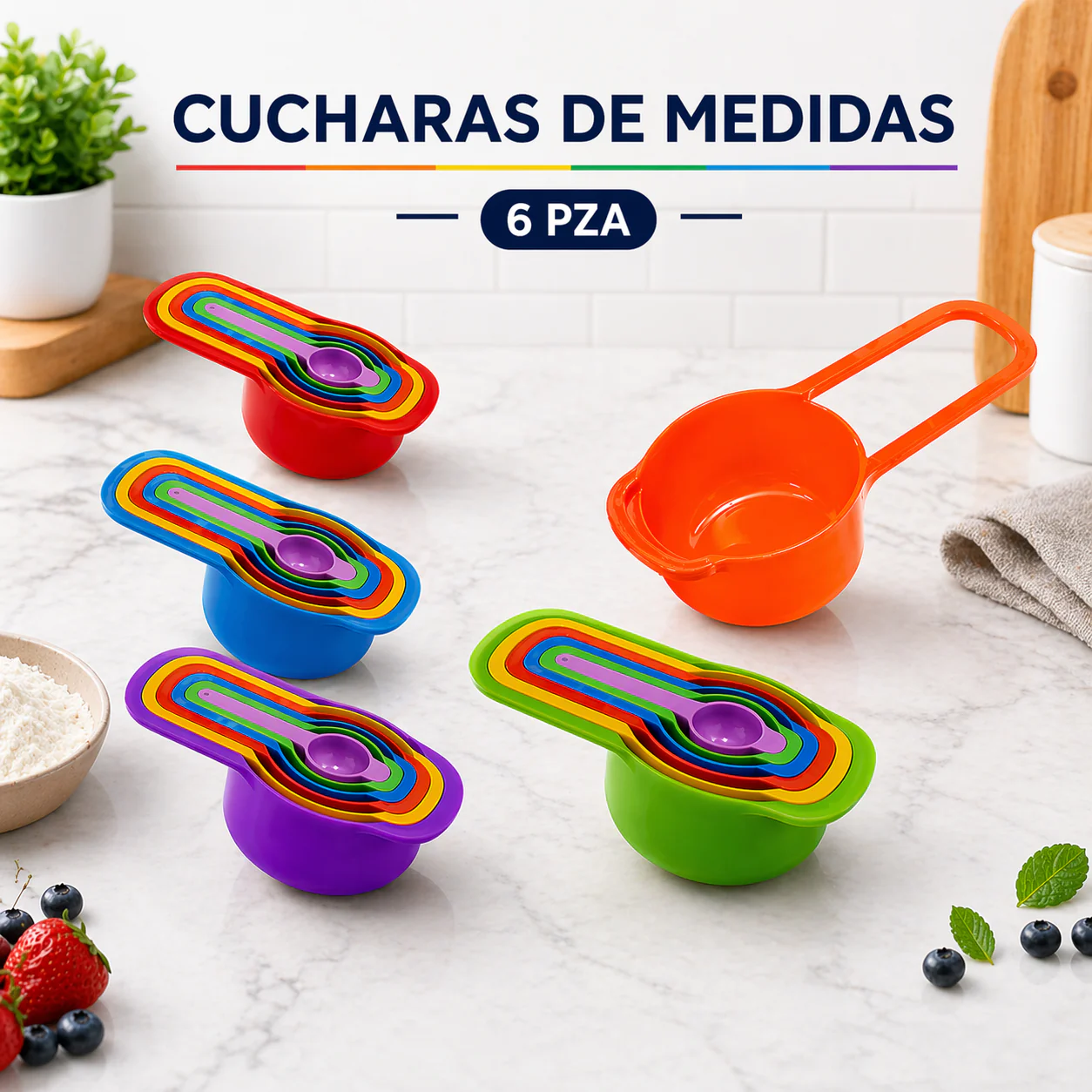 Set 6 Cucharas de Medir Plástico 88776