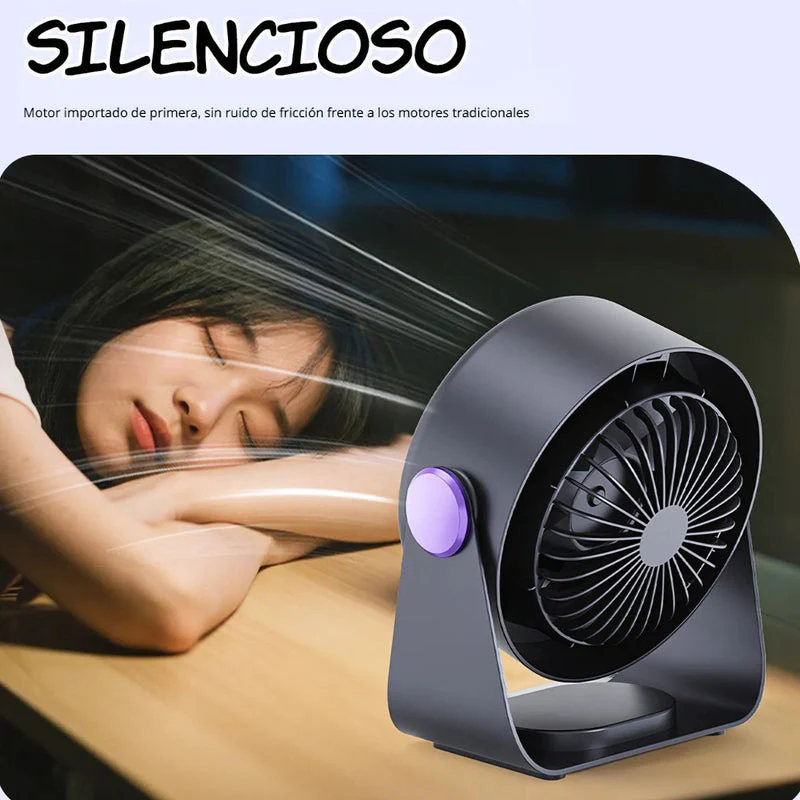 Abanico Ventilador Portátil Recargable USB C. Abanico Inalambrico Y Silencioso. Color Gris. TU328 - Image 3