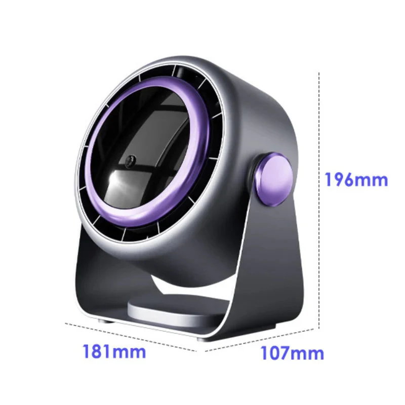 Abanico Ventilador Portátil Recargable USB C. Abanico Inalambrico Y Silencioso. Color Gris. TU328 - Image 4