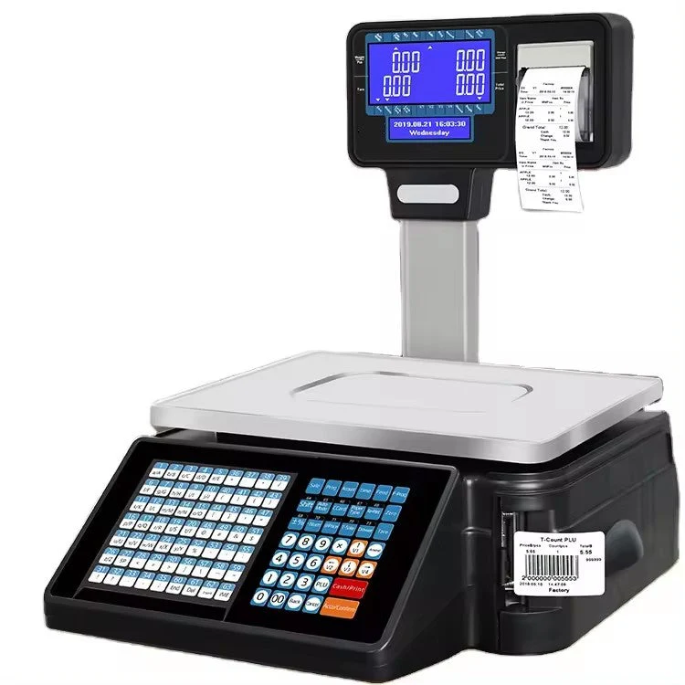 Balanza Digital de 30kg con Impresión de Código de Barra y Recibo Con WIFI TM-A21 Báscula. Pesa.