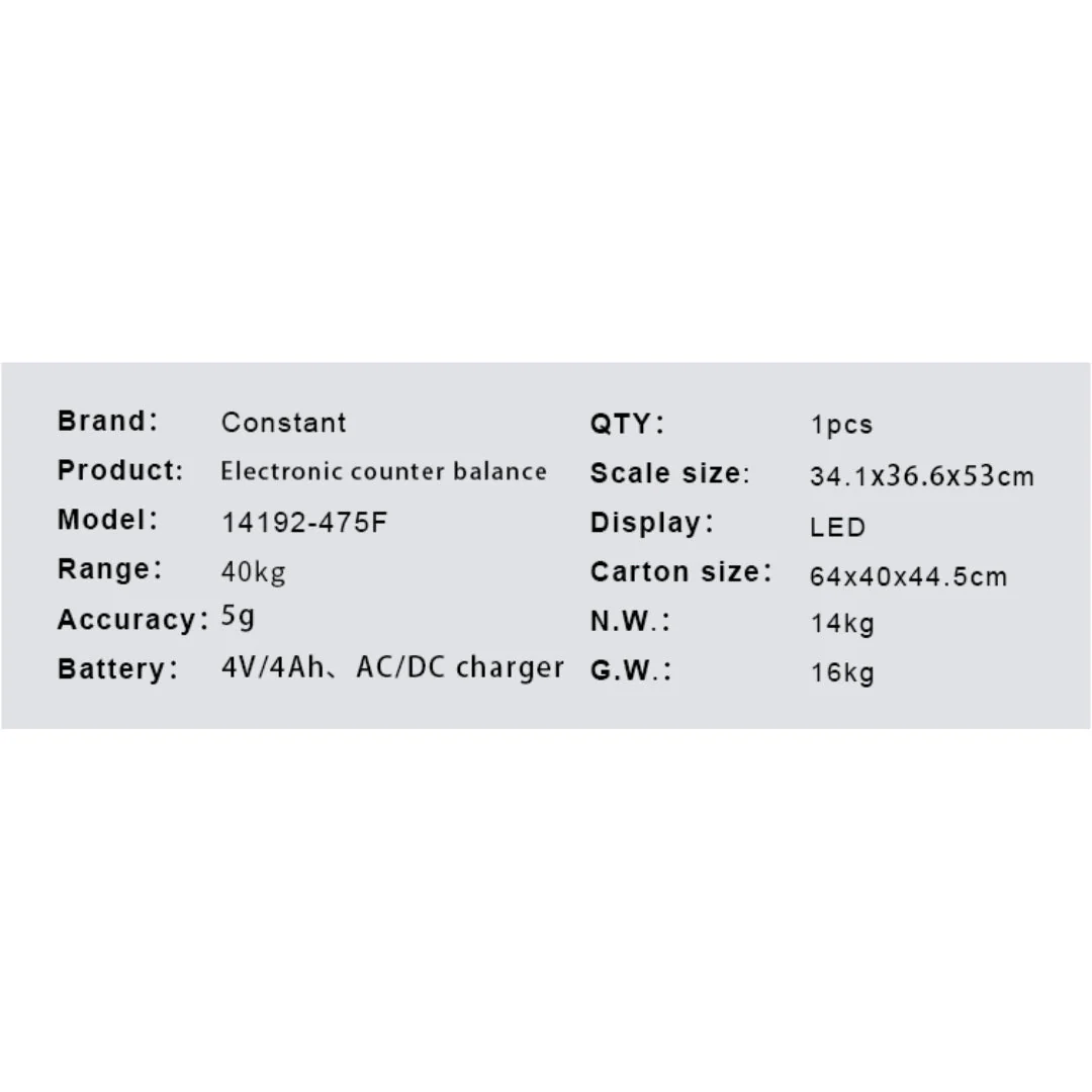 Balanza Digital de 40kg con Pantalla LED y Calculadora de Precio 14191-475F F1976 Báscula. Pesa. - Image 3