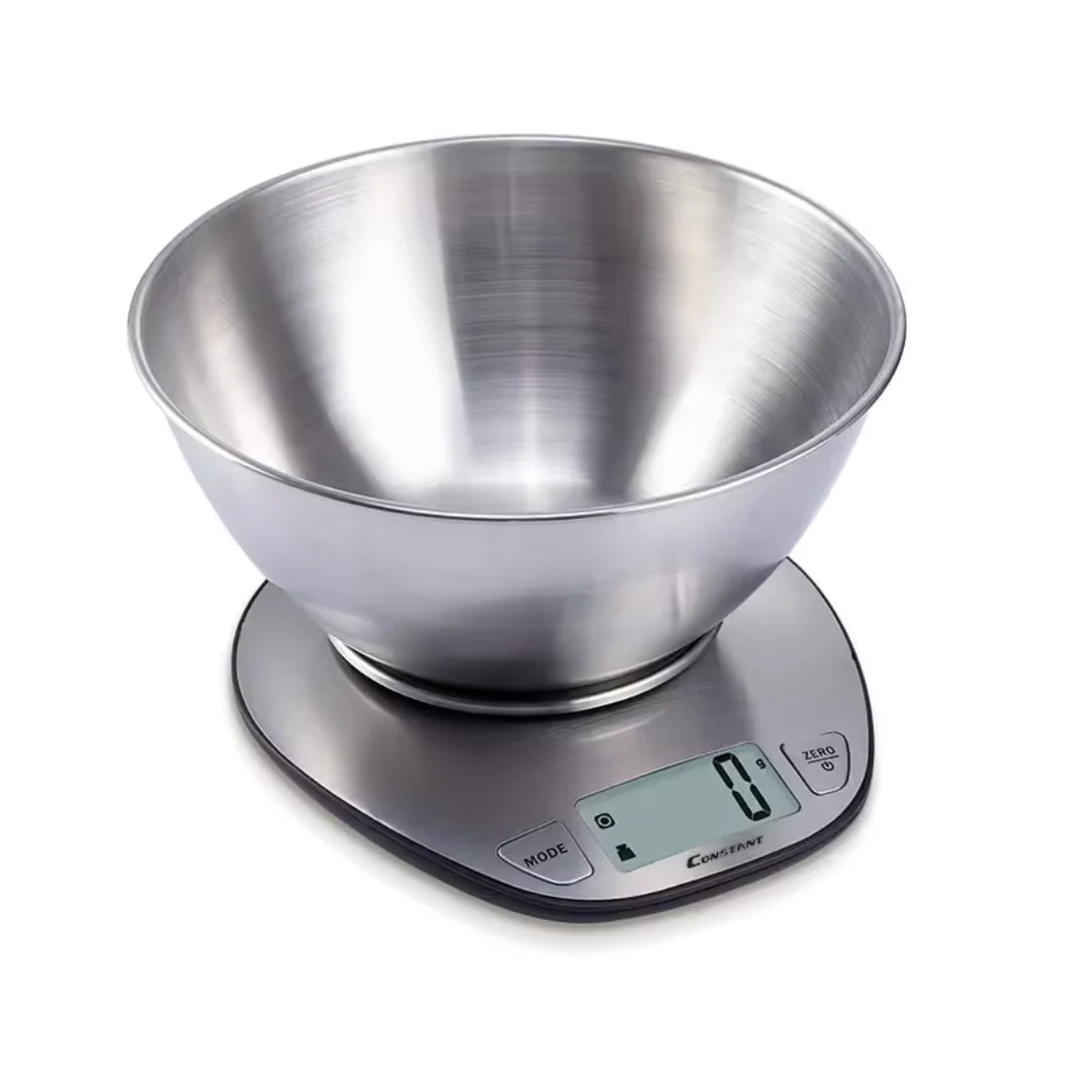 Balanza Digital de 5kg para VOLUMEN en Acero Inoxidable con Bowl de 1.8L 14192-2064B Báscula. Pesa.