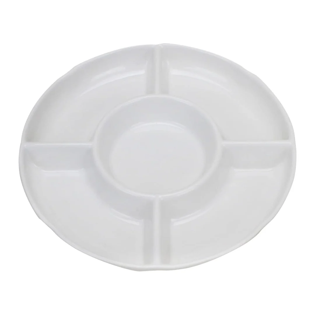 Bandeja con Divisiones de Melamina Blanco 30cm BG-36005-12W