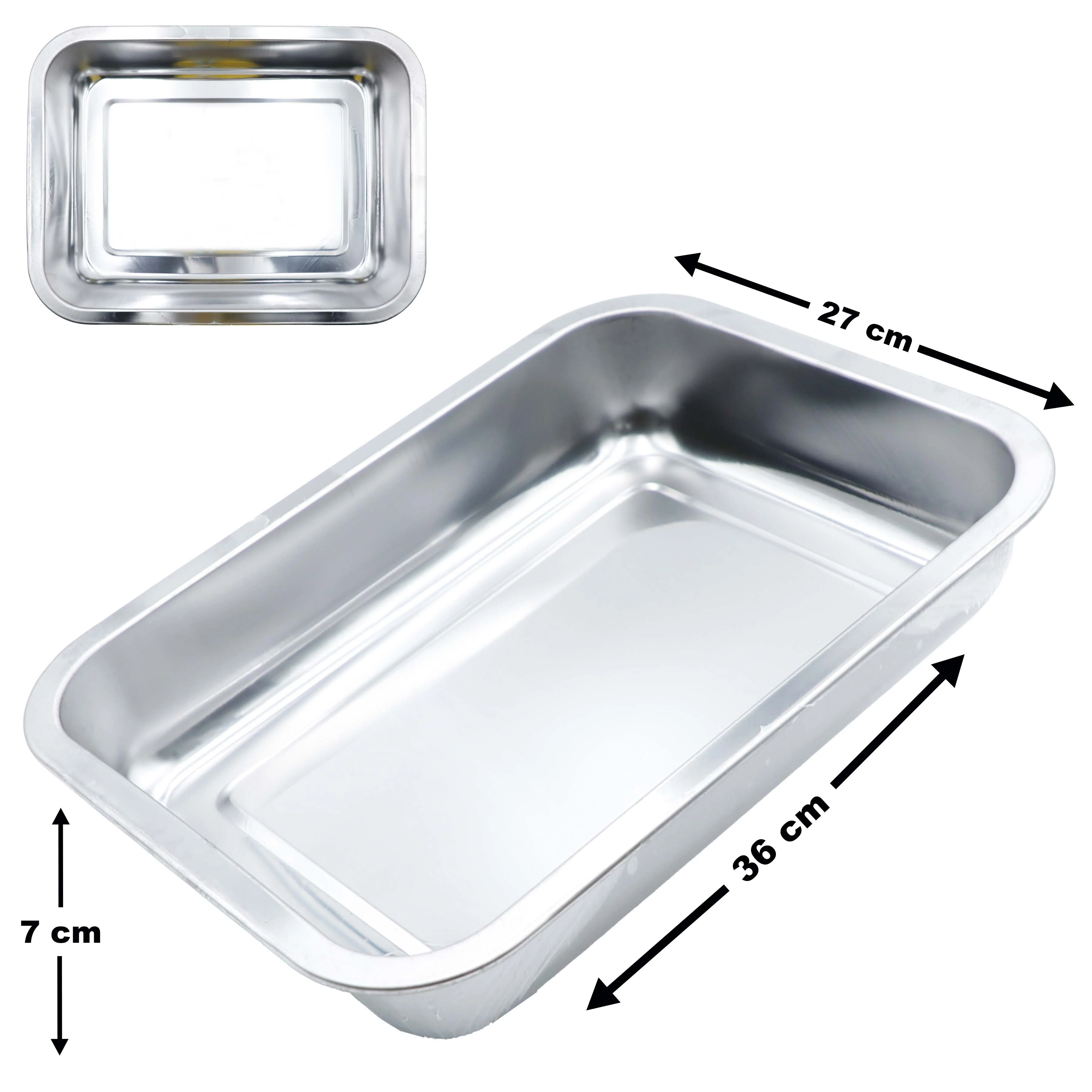 Bandeja de Acero Inoxidable 36x27x7cm A151-DP3627
