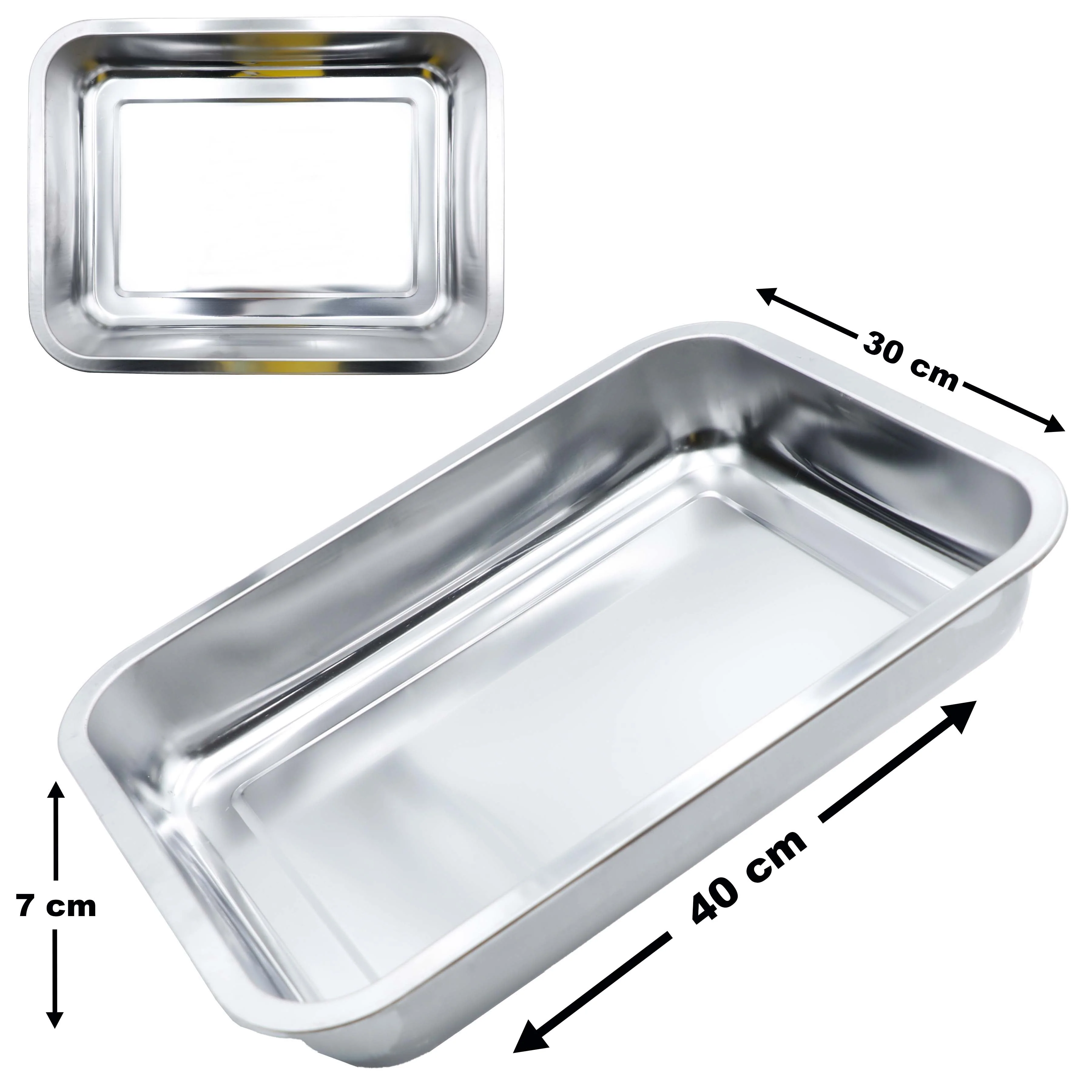 Bandeja de Acero Inoxidable 40x30x7cm A151-DP4030