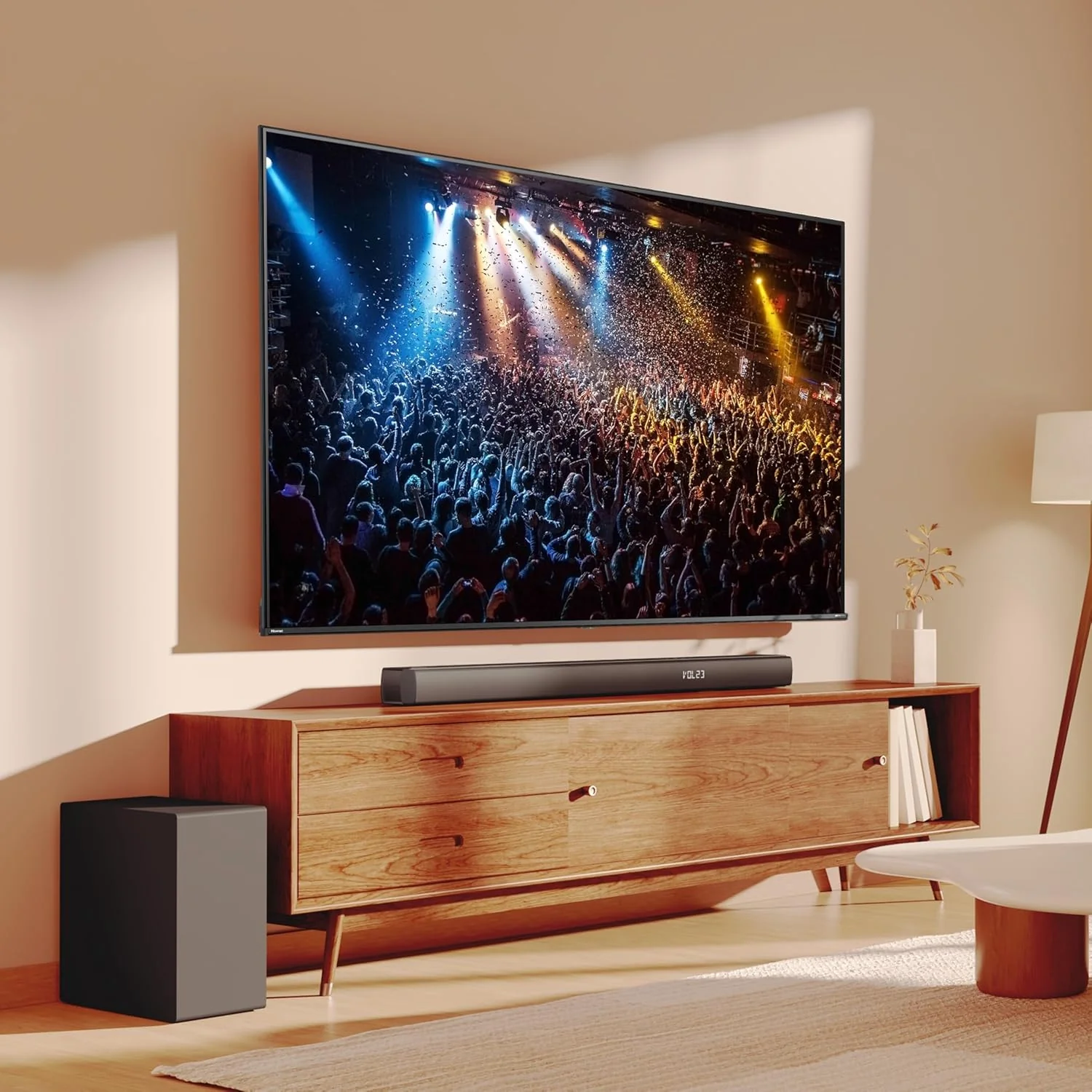 Barra de Sonido 3.1 Canales con Subwoofer Inalámbrico 480W DTS Virtual: X Dolby Digital Plus Bluetooth Hisense HS3100 - Image 18