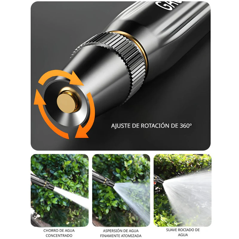 Boquilla Pulverizadora De Alta Presión Para Manguera De Agua. Pistola De Riego Ajustable 360°. TU290 - Image 3