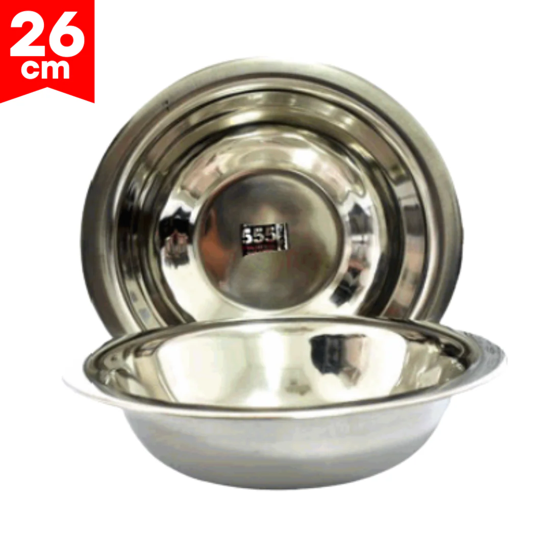 Bowl de Acero Inoxidable 26cm 555 BASIN-26 Plato.