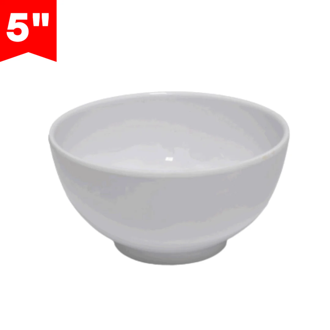 Bowl de Melamina Blanco 5" BG-32017-5W Plato.