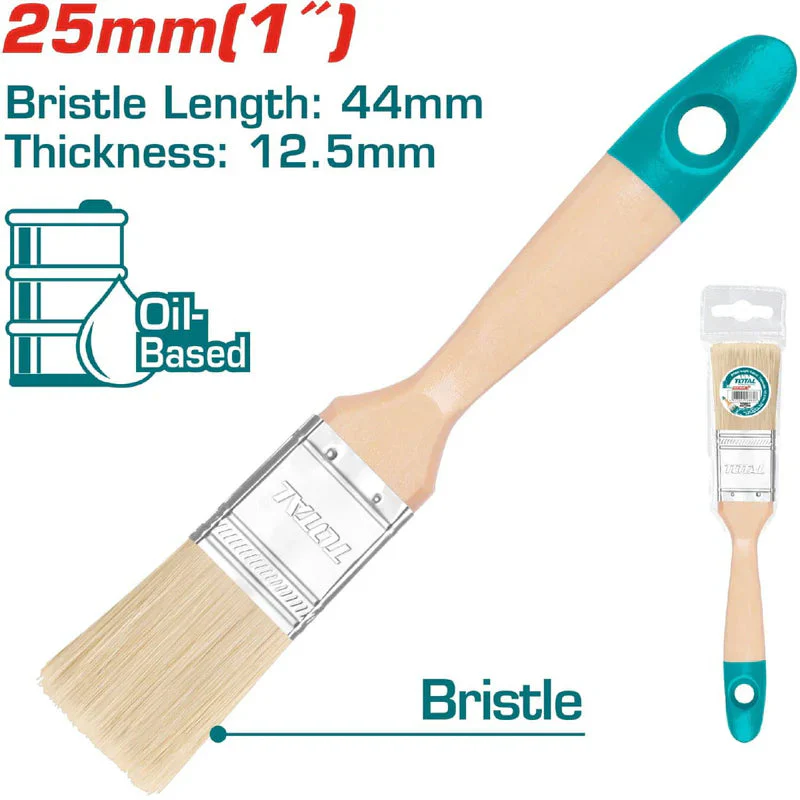 Brocha 1" Con Mango De Madera. Total THT84011