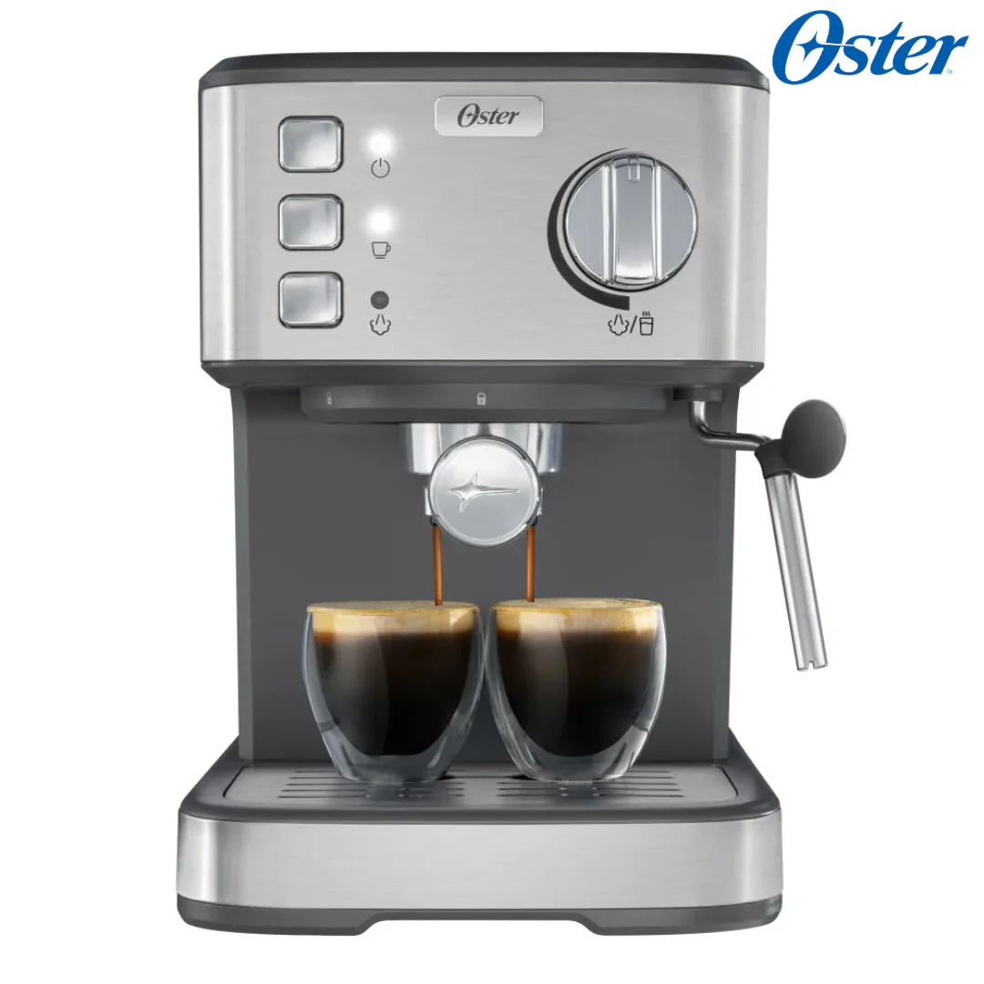 Cafetera de Espresso Compacta 15 Bar Compatible con Cápsulas de Dolce Gusto Tubo de Vapor 8 Tazas 1100W Oster BVSTEM5502 Expresso. Cappuccino.
