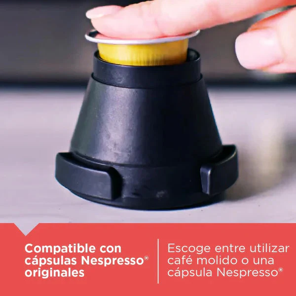 Cafetera Espresso y Capsula Nespresso 1.5L 20 Bares Black and Decker EM0312-0SDLA - Image 4