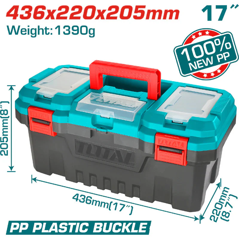 Caja De Herramientas De PP, 436Mm (17") *220Mm(8.7")*205Mm(8") TPBX0171