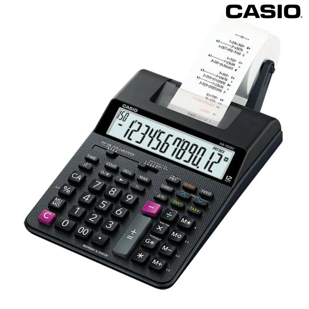 Calculadora con Impresora Casio HR-100RC Sumadora.