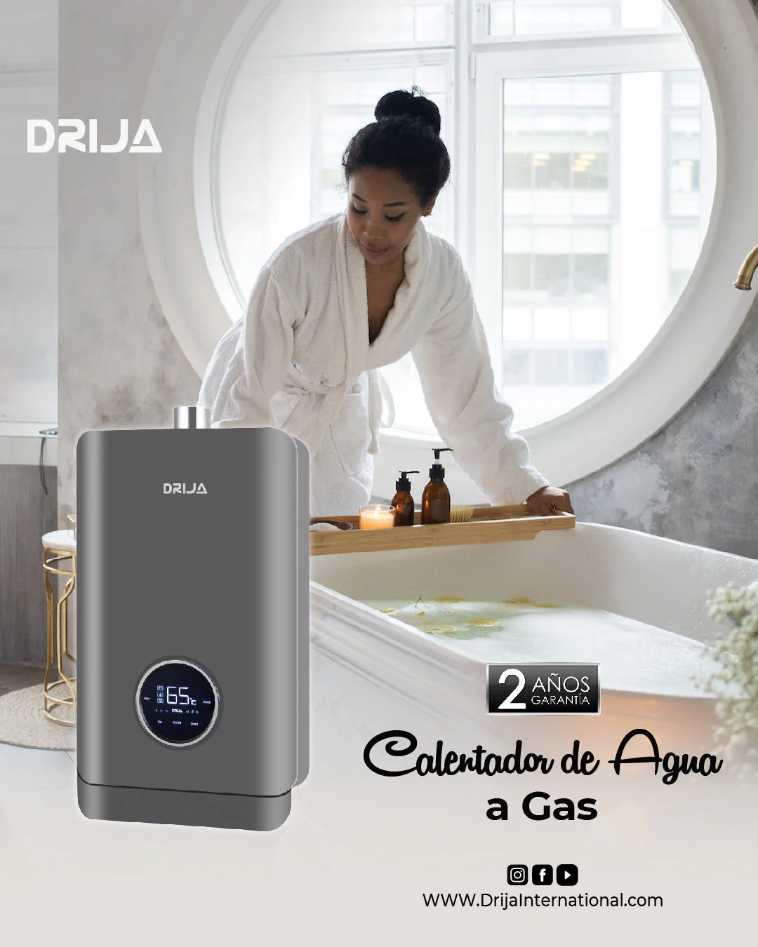 Calentador de Agua a Gas de 13 Litros Drija CLT13L - Image 3