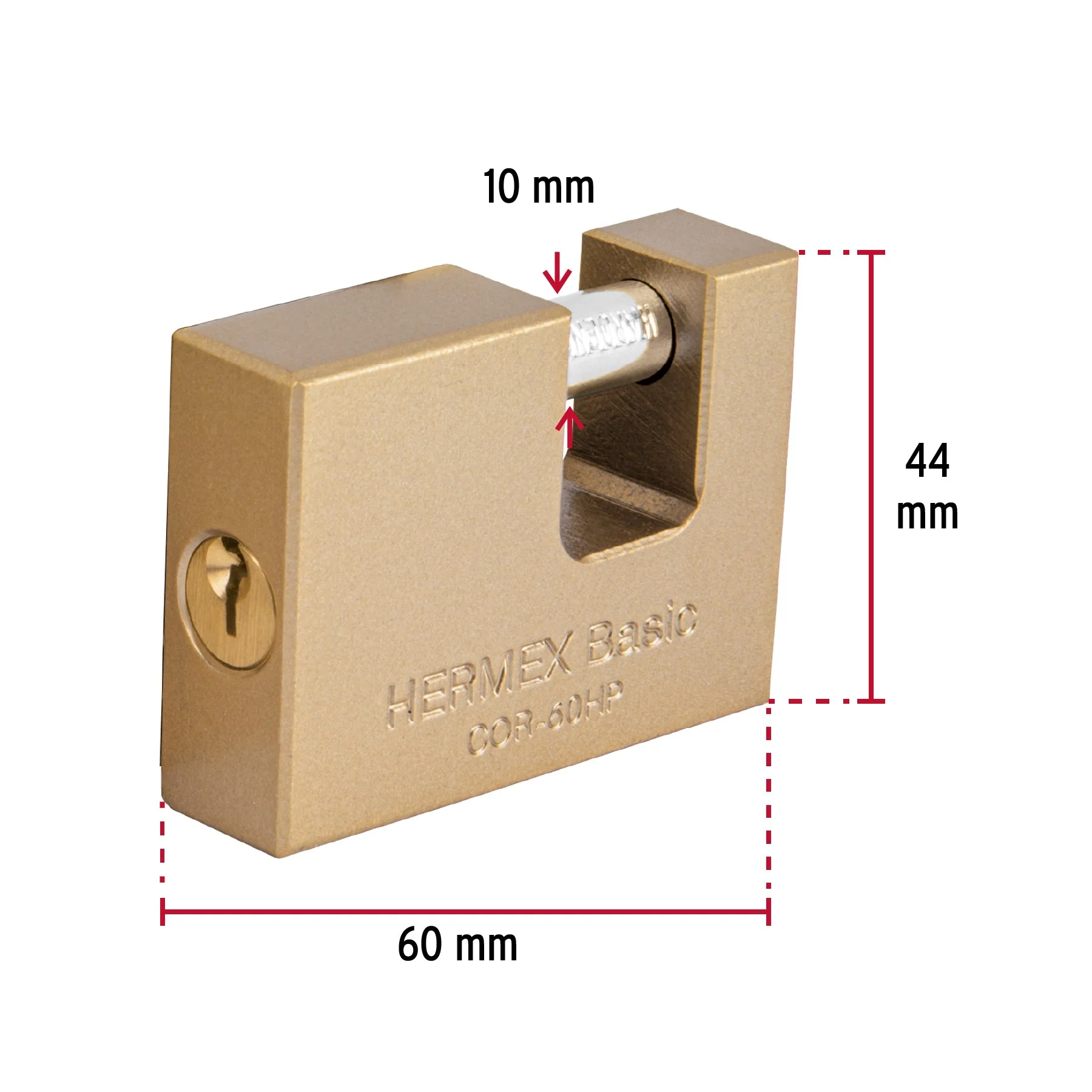 Candado Antipalanca 60mm Cuerpo de Hierro Hermex 22516 COR-60HP - Image 2