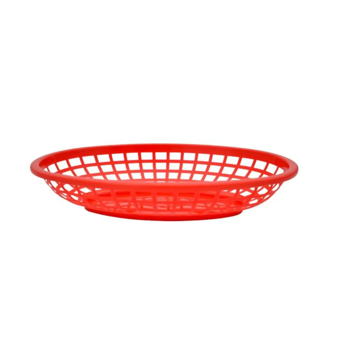 Cesta Ovalada Plástica 4*22*14cm Roja & Negra - Image 2