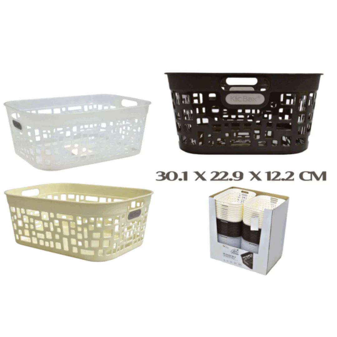 Cesta Plástica Multiuso 30.1x22.9x12.2cm BG-TLT-053