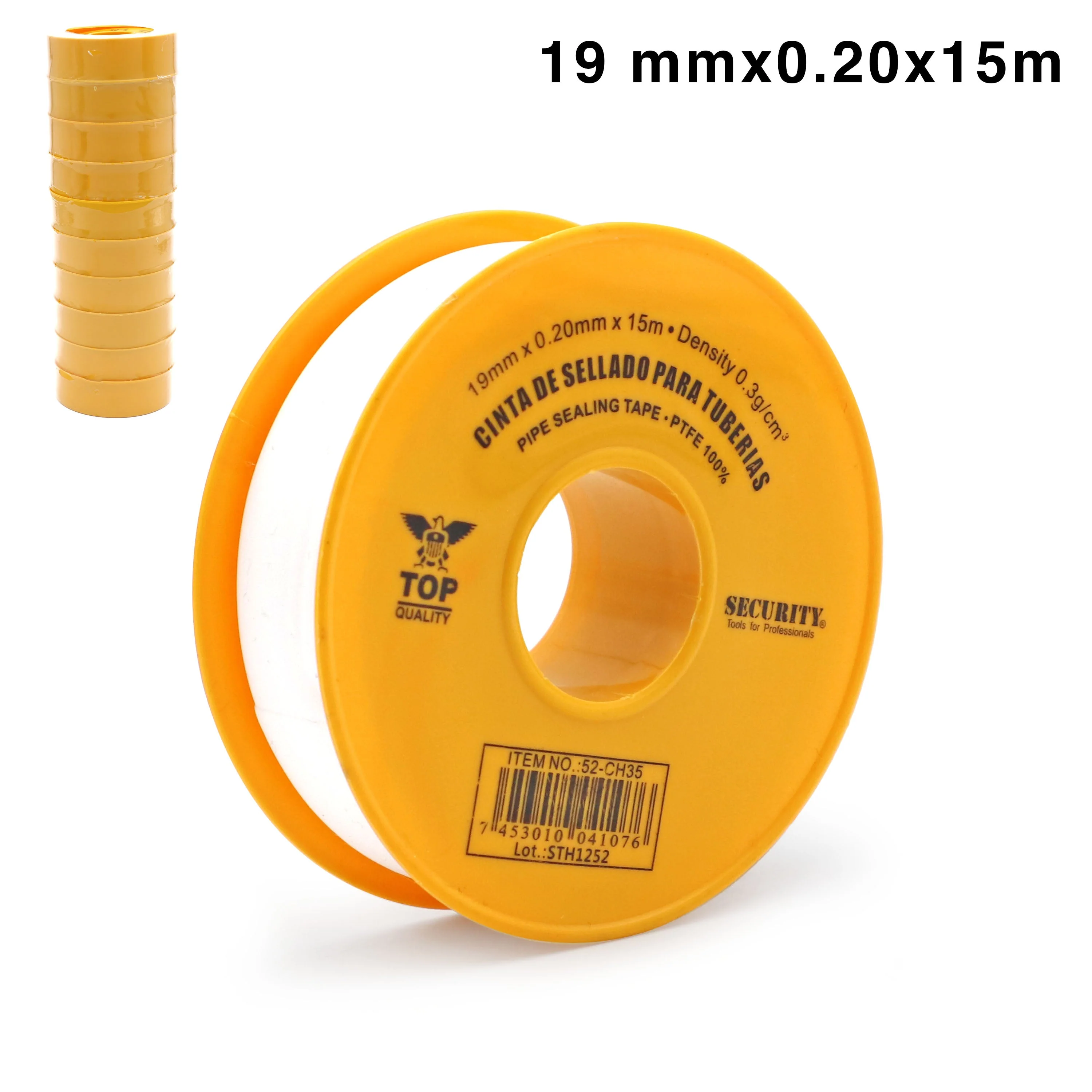 Cinta de Teflón 19mm 0.20x15m Security 52-CH35