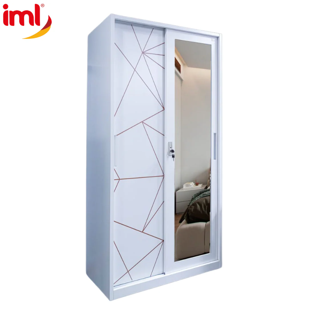 Closet Metálico con Espejo 185x90x50cm IML CL-1 Armario.