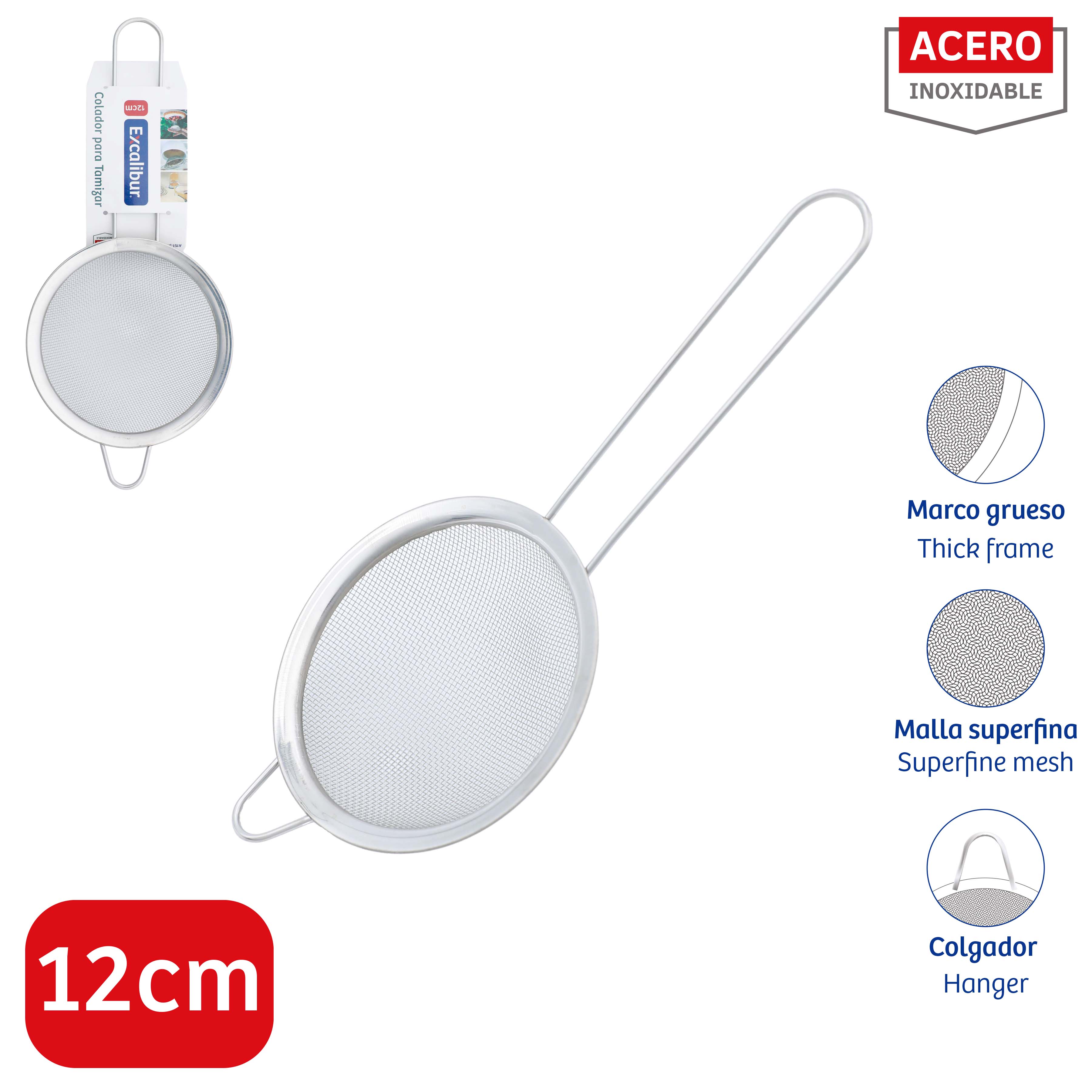 Colador de Acero Inoxidable 12cm Excalibur A151-ST9-12