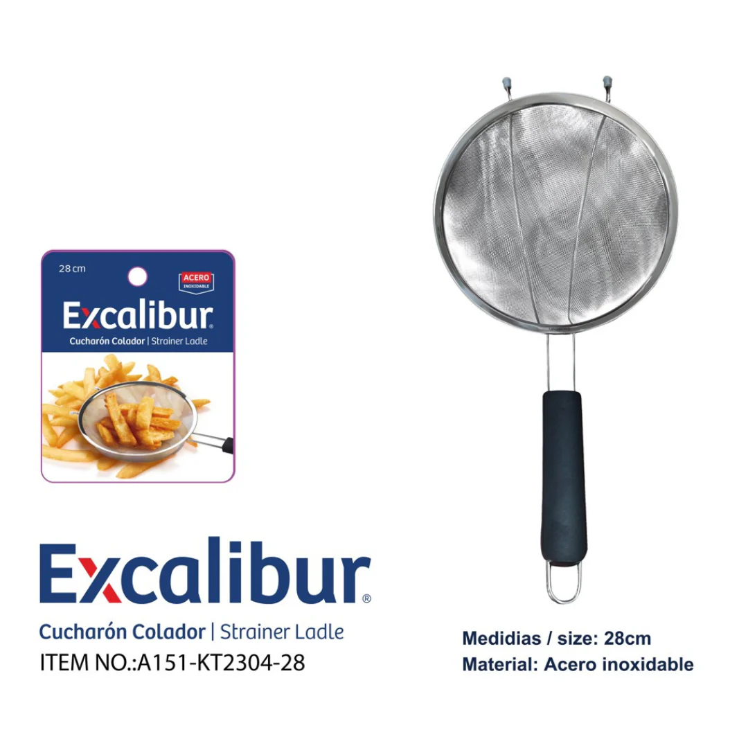 Colador de Acero Inoxidable 28cm Excalibur A151-KT2304-28