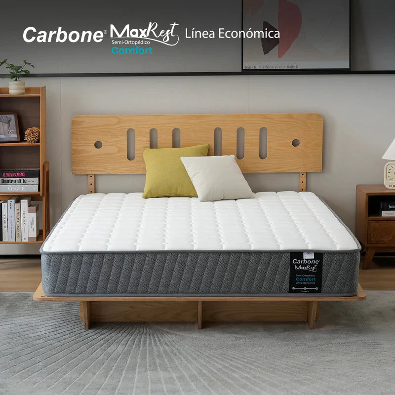 Colchones Semi-Ortopédicos Empacados Al Vacío Max Rest. Línea Económica Con Resortes, 23Cm (9") Espesor. Textil Bekaert Deslee Original De Belgica Nivel De Firmeza 5. - Image 5