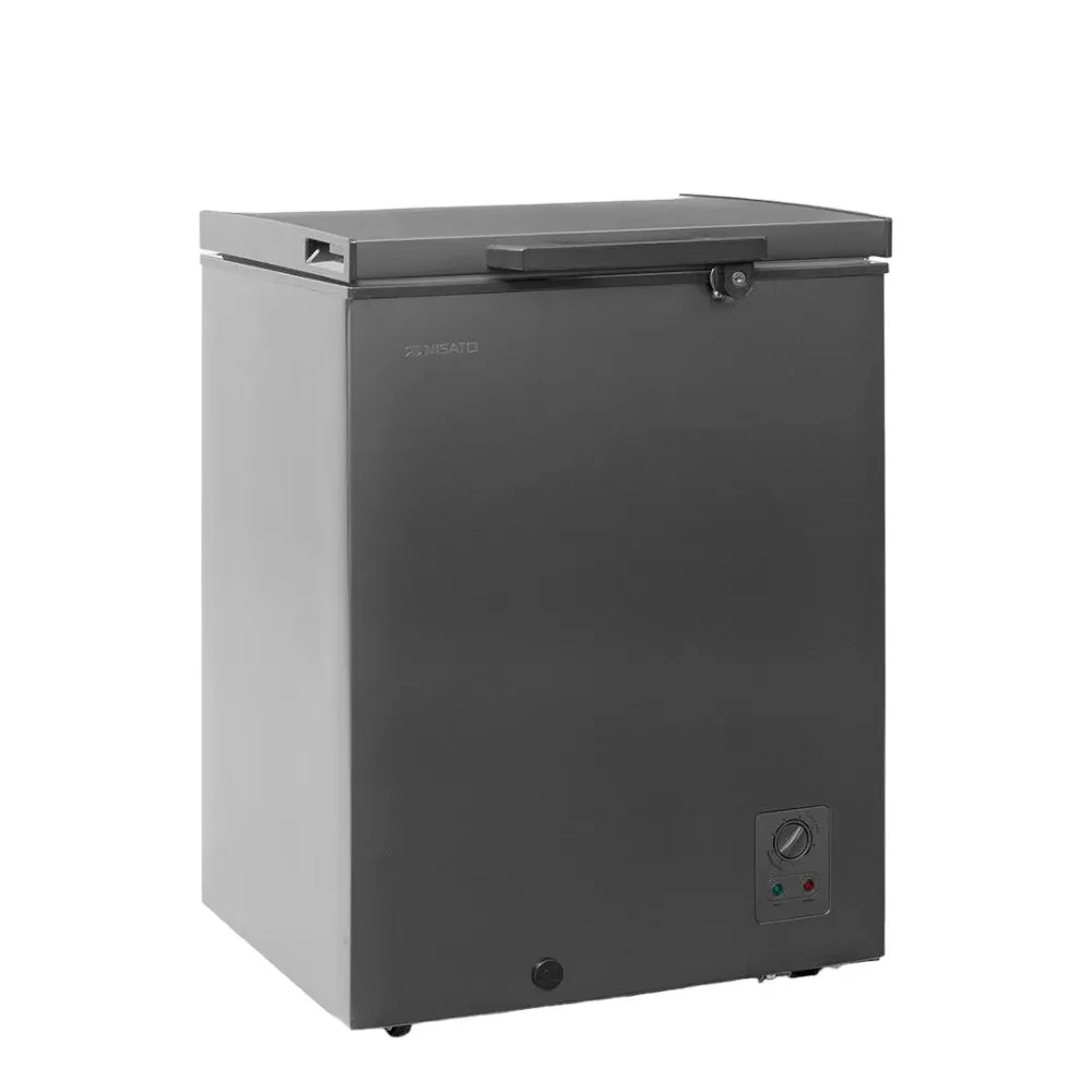 Congelador Eléctrico 3.5P3 Gris con Llave Nisato NCH-35DASBW Freezer. - Image 2
