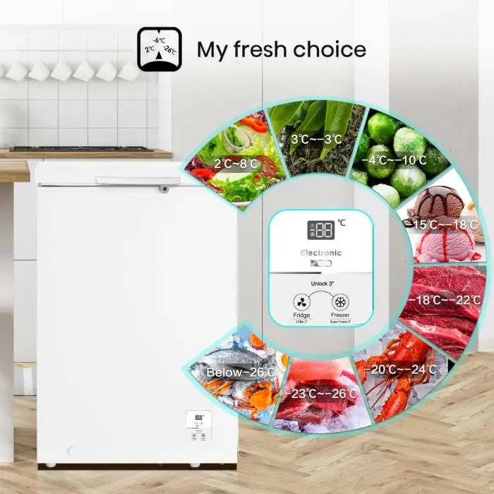 Congelador Horizontal 3.4p3 My Fresh Choice Blanco Hisense FC34D6BWXE Freezer. - Image 5