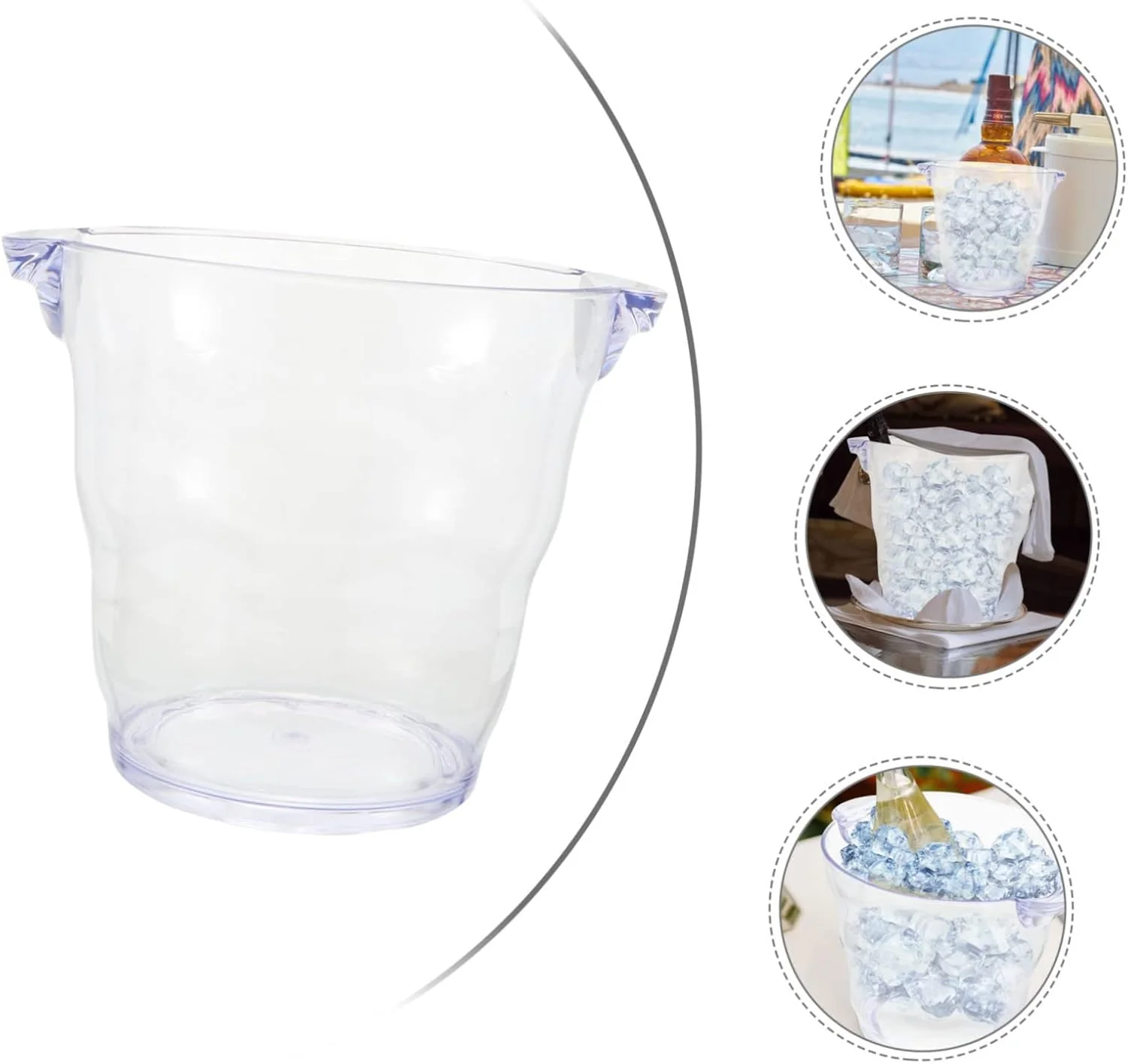 Cubeta de Hielo Plástico 15cm 021-12768