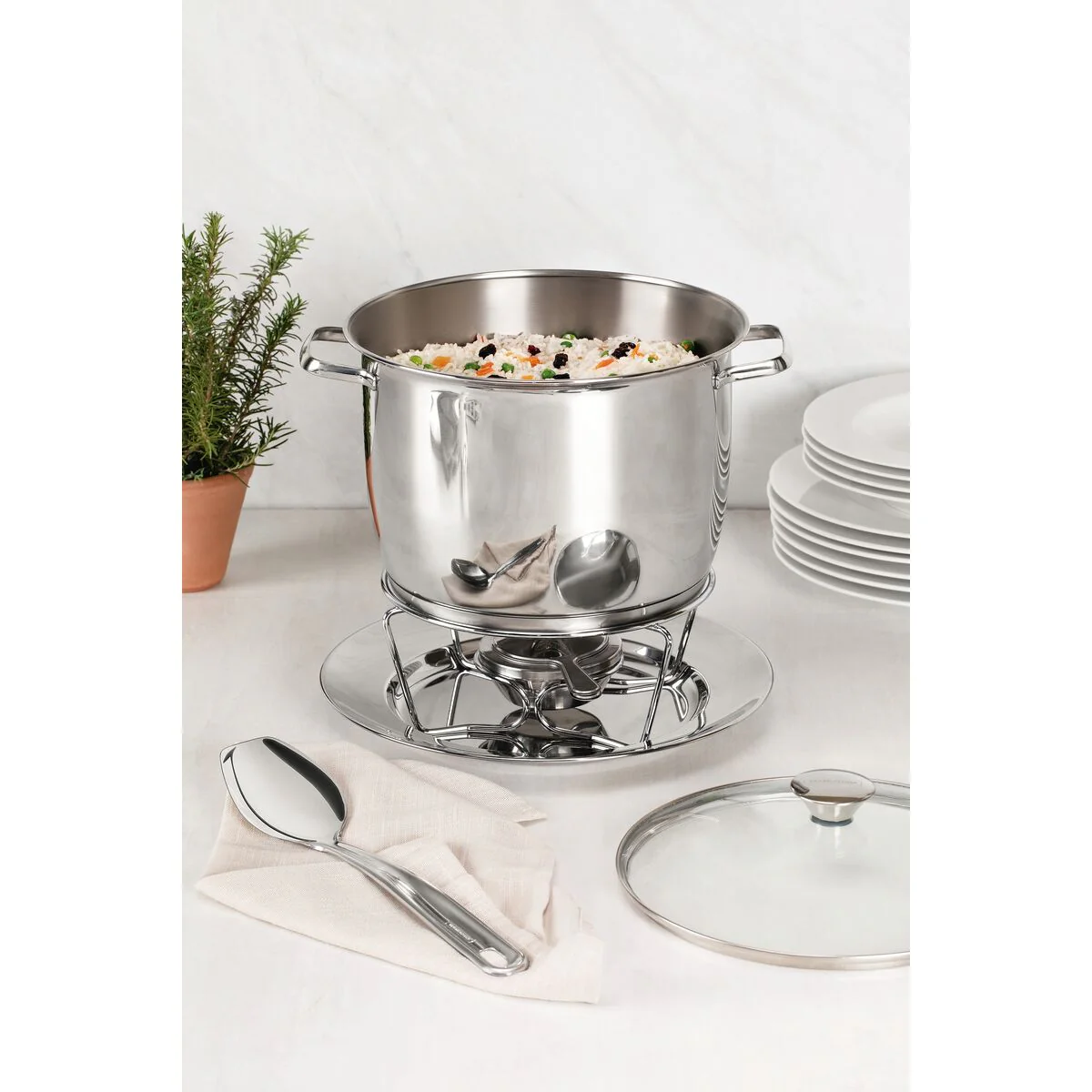Cuchara para Arroz en Acero Inoxidable con Blíster Tramontina  63815/101 Cucharon. - Image 3