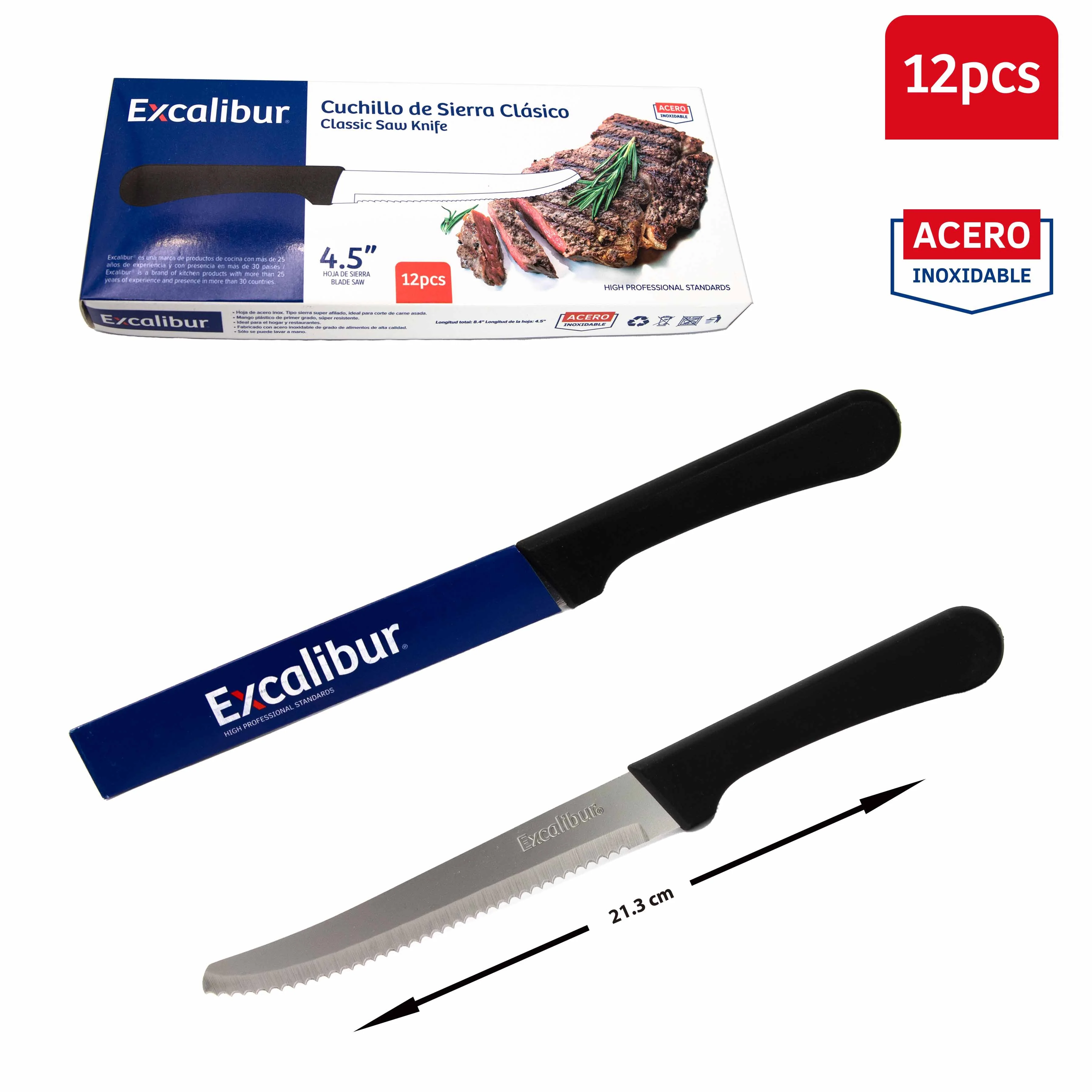Cuchillo de Mesa Tipo Sierra 4.5" Excalibur 8A020-SK15