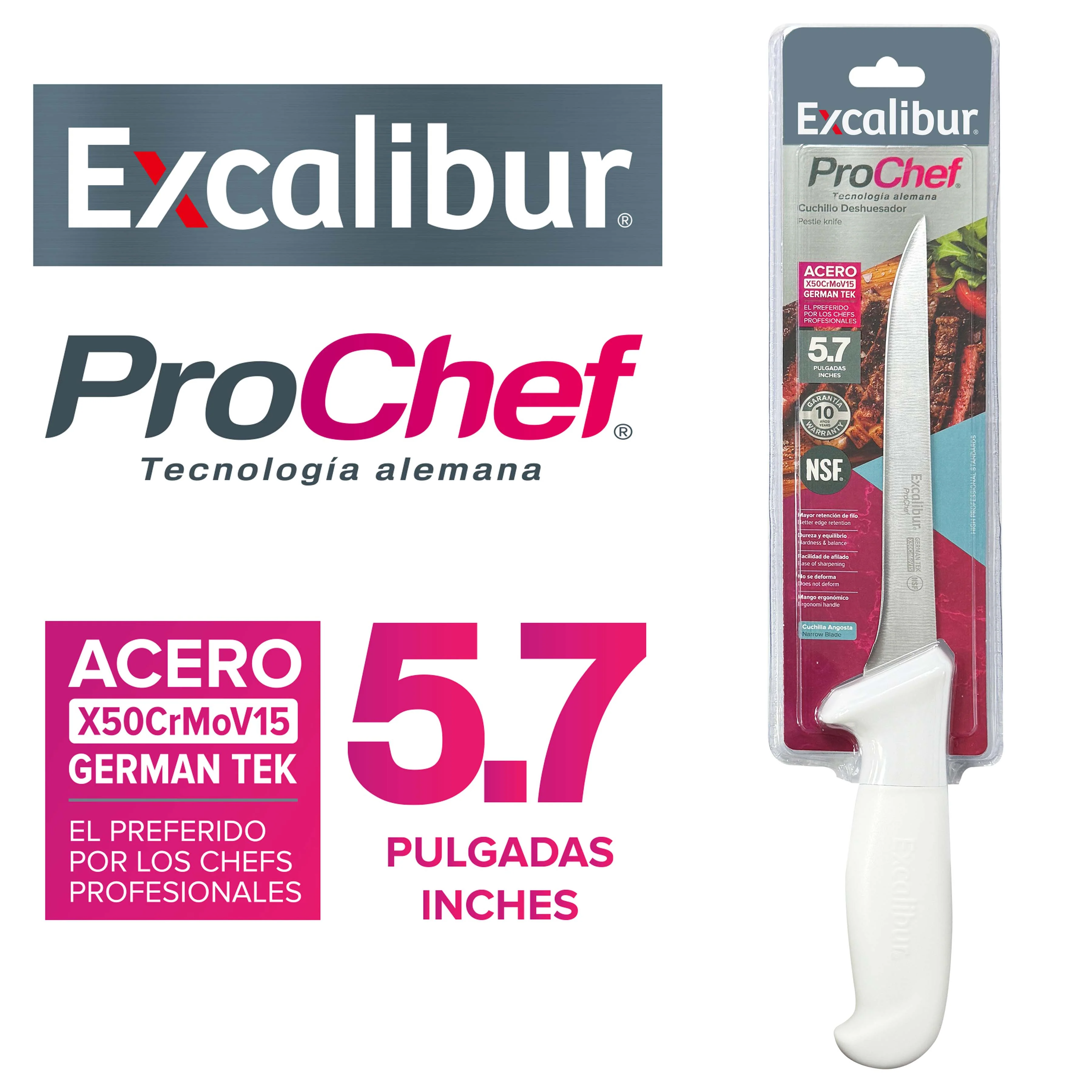 Cuchillo para Deshuesar Pro Chef 5.7" Excalibur A151-KF2202MB-A