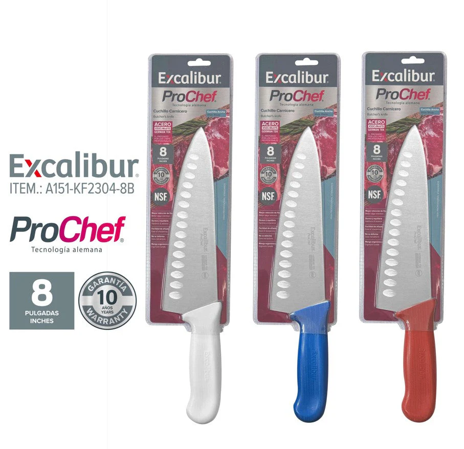 Cuchillos para Carne Pro Chef 8" Excalibur A151-KF2304-8B