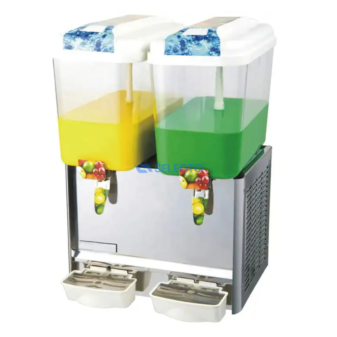 Dispensador de Bebidas Frías Doble de 12 Litros + 12 Litros 470*450*700mm JD-122 Chicheras.