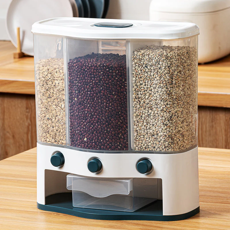 Dispensador de Granos 3 Compartimientos de Plástico LHC-9745