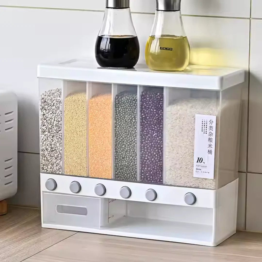 Dispensador de Granos 6 Compartimientos de Plástico FSK9911