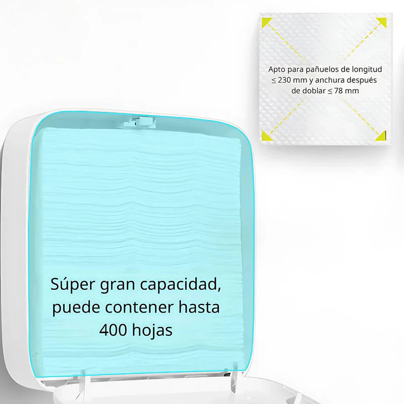 Dispensador De Toallas De Mano Color Blanco. Porta Servilletas De Pared. Caja Dispensadora De Papel 28×26.5×7.8 Cm. TU067 - Image 3