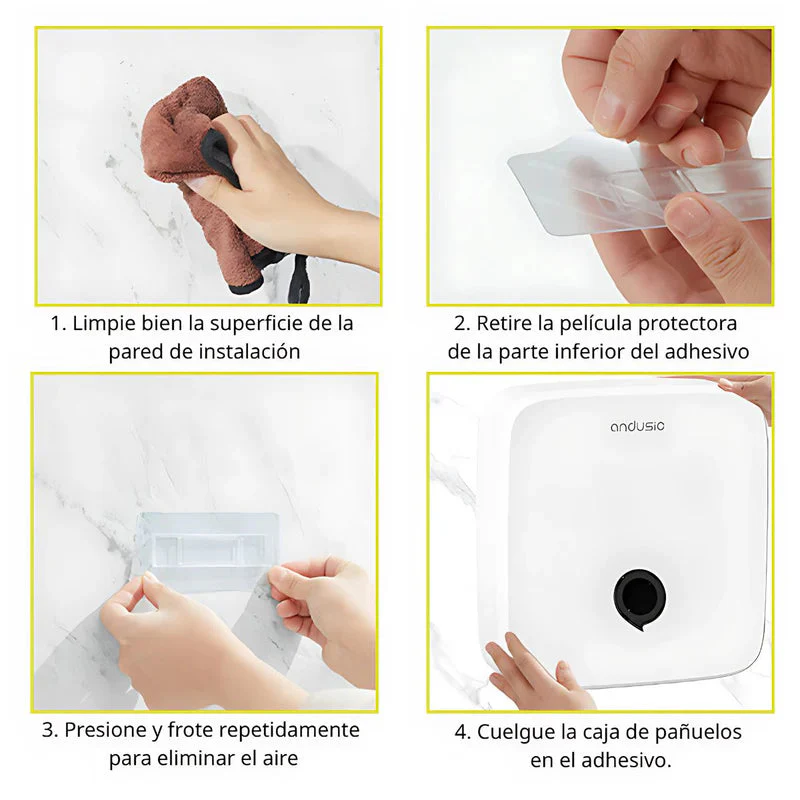 Dispensador De Toallas De Mano Color Blanco. Porta Servilletas De Pared. Caja Dispensadora De Papel 28×26.5×7.8 Cm. TU067 - Image 4