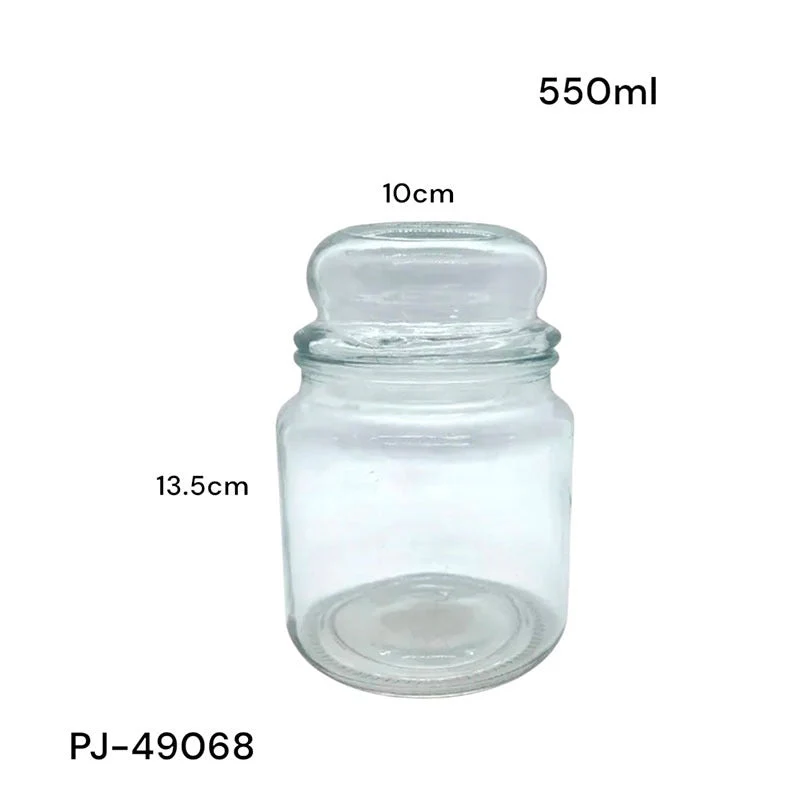 Envase con Tapa de Vidrio 550ml PJ-49068