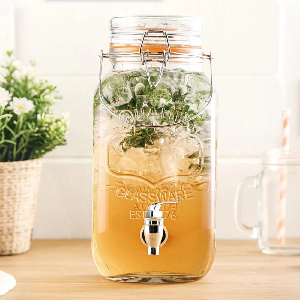 Envase de Vidrio Con Dispensador 3.8L 31x14.5cm 401442
