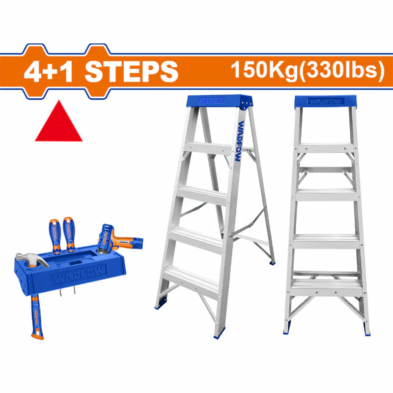 Escalera De Tijera Aluminio 4 Pasos. Altura De Cada Paso: 252Mm. Carga Máxima: 150Kg WLD2H04