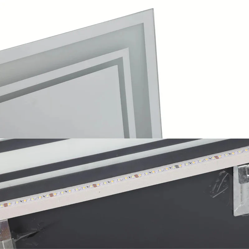 Espejo LED Táctil De Pared 60X80 Cm Con 3 Tonos De Luz Y Enchufe USA 110V Espejo Baño Moderno UN-A133 - Image 3