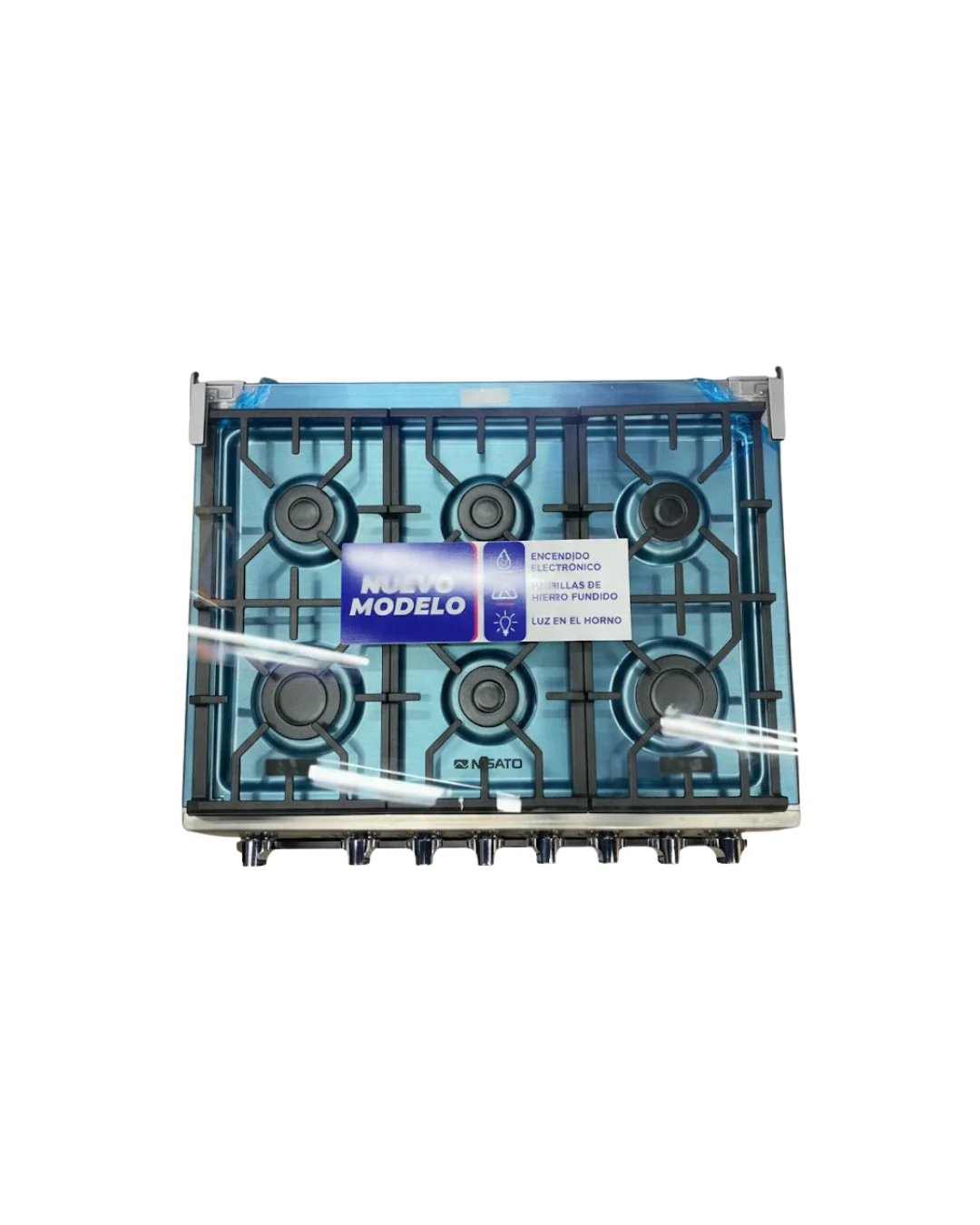 Estufa con Horno de 6 Quemadores 30" a Gas Acero Inoxidable Parrillas Hierro Fundido Nisato Modelo Nuevo NE-7774TVDM - Image 2