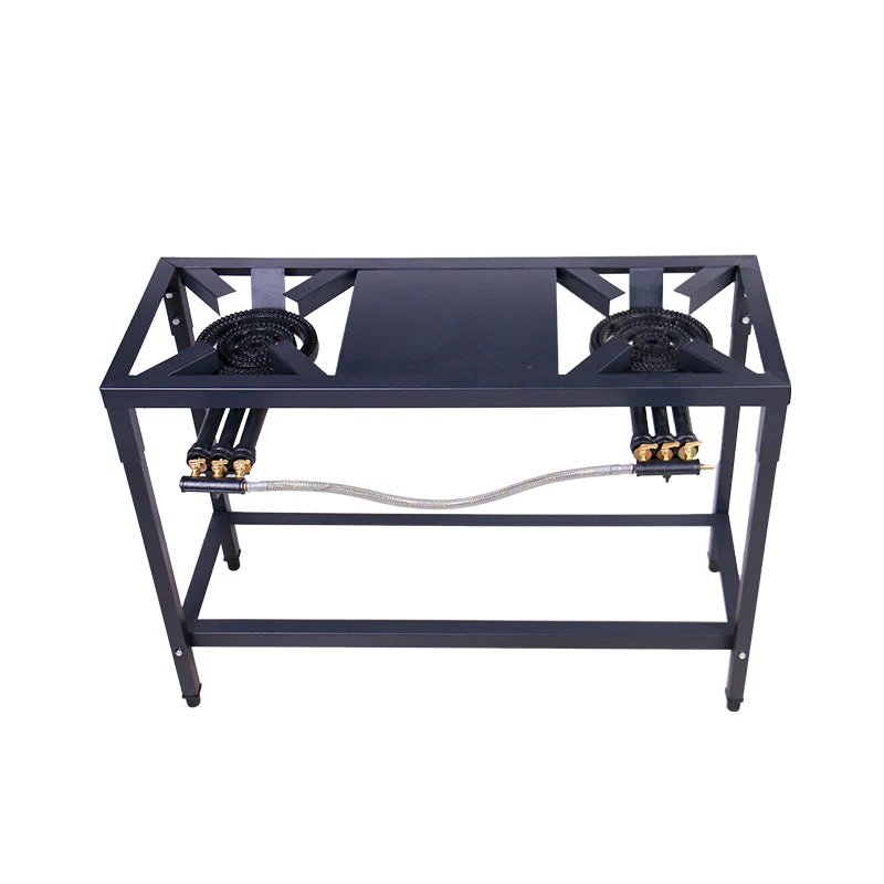 Estufa de Hierro Industrial con Patas 2 Quemadores de 3 Llaves a Gas HS-GB07G-02 2x2. Reverbero. - Image 3