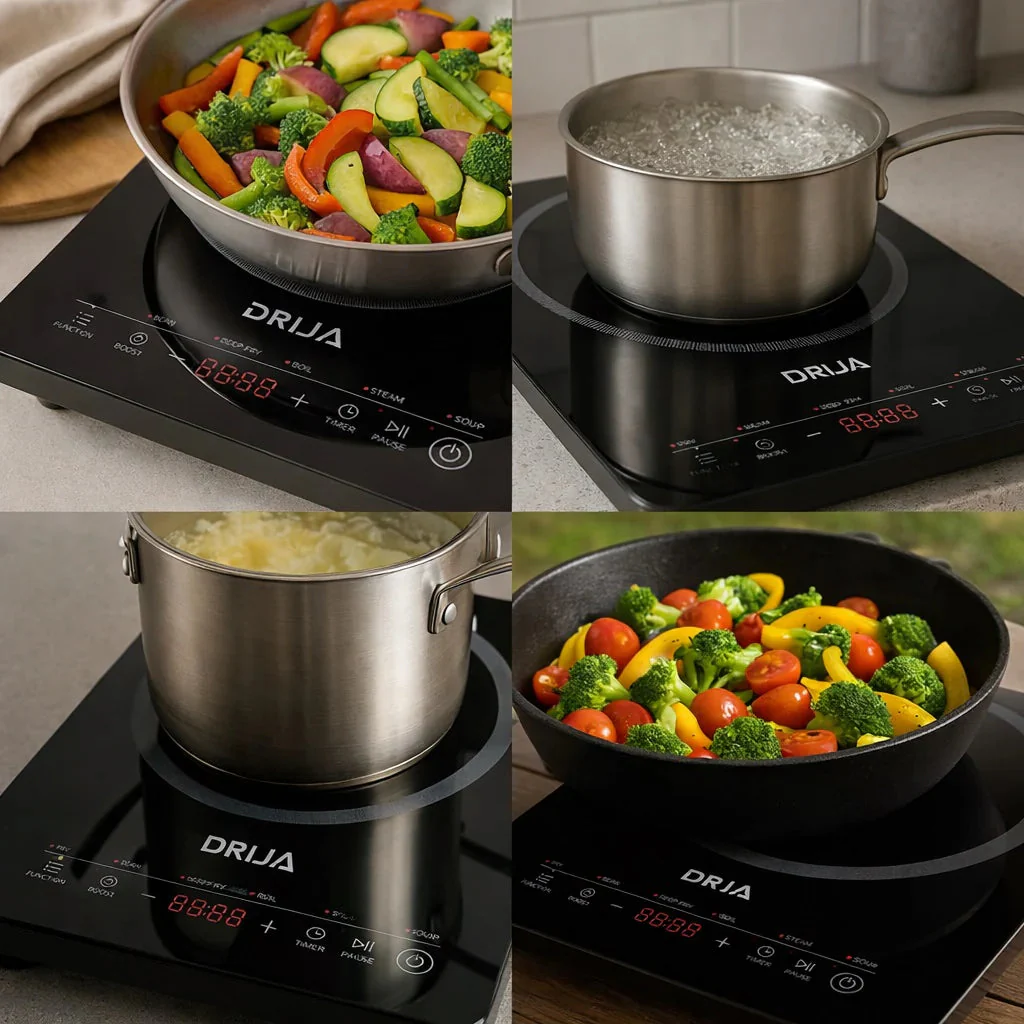 Estufa de Mesa Eléctrica Inducción Vitrocerámica Táctil MUNICH 28 INDUKTION Drija - Image 2