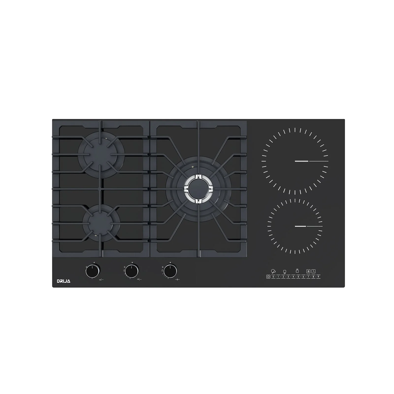 Estufa Empotrable Dual A Gas Y Eléctrica Sicilia Touch 90. Color Negro Drija - Image 2