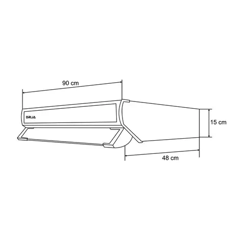 Extractor de Grasa Compatto 90 Black Drija - Image 6