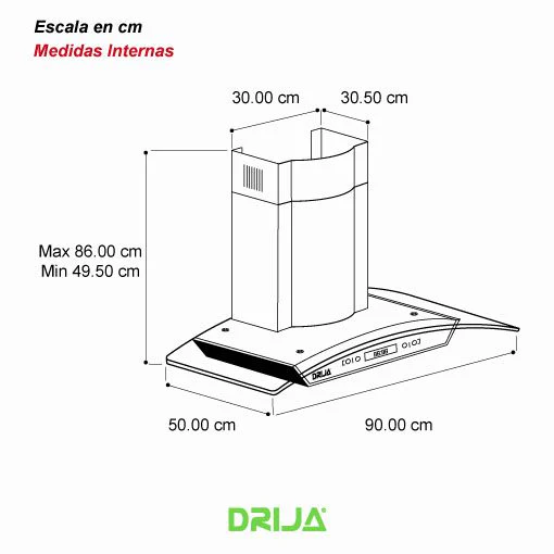 Extractor de Grasa Prisma Touch 90 Drija - Image 4