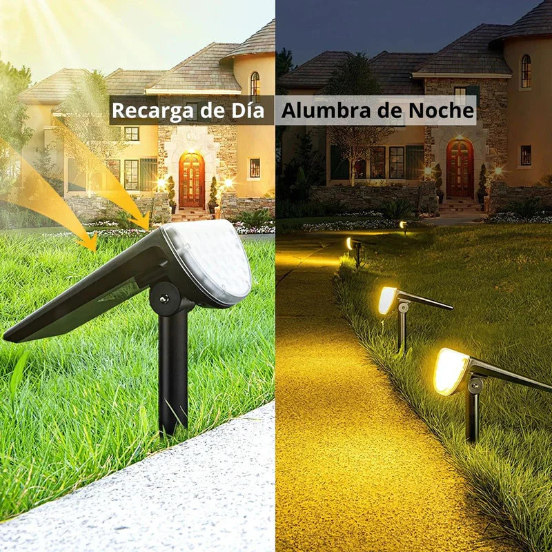Foco Solar LED Exterior Resistente Al Agua Con Cabezal Ajustable. Lámpara Para Jardín Luz Cálida Autorecargable. (Hasta 10 Horas) TU180 - Image 3